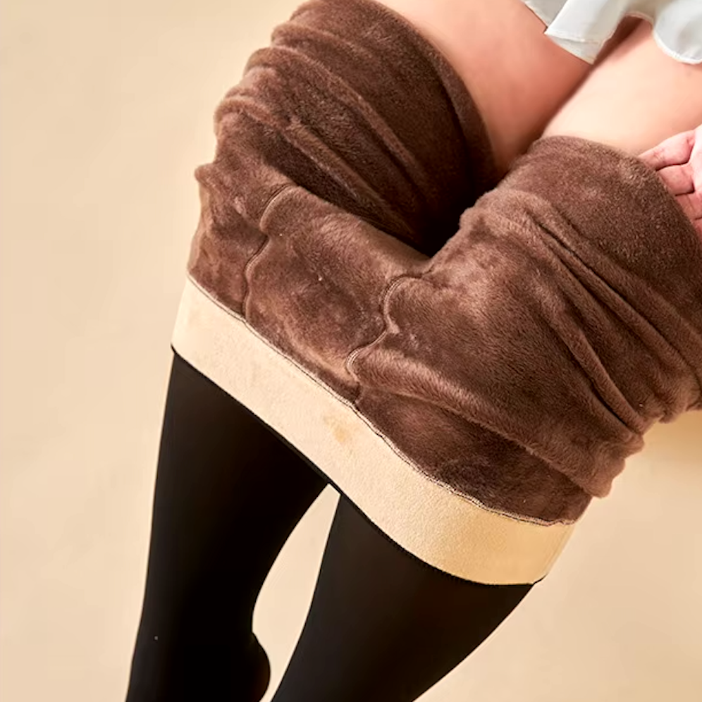 De transparante fleece panty